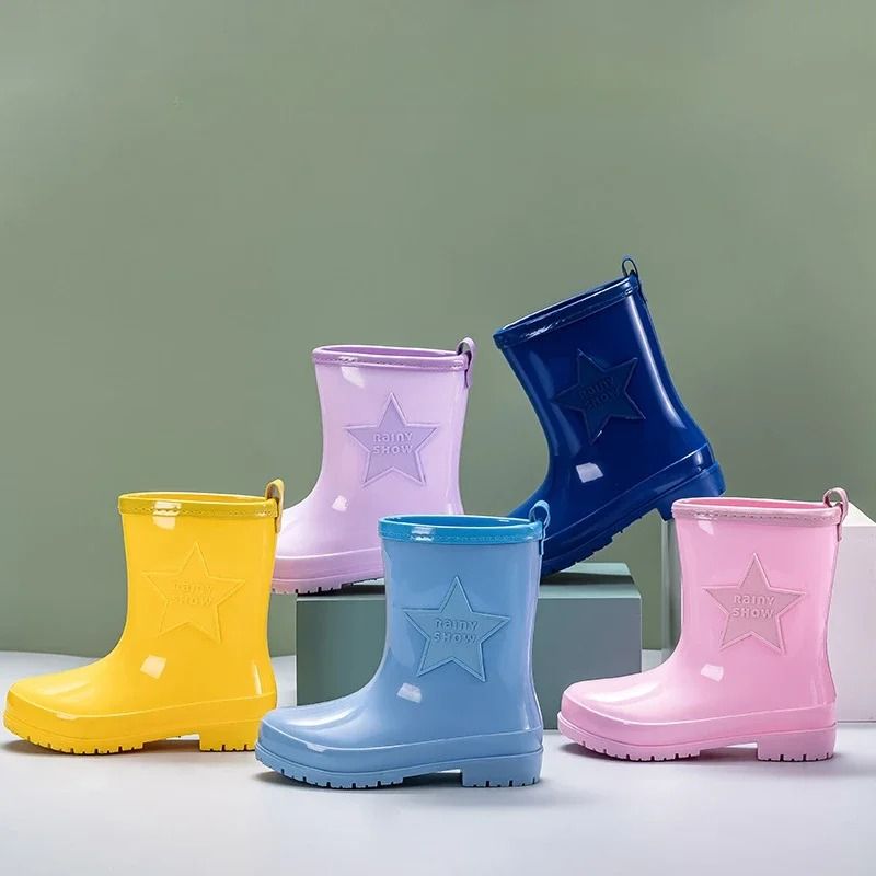 botas de lluvia Boys Anti Slip Rain Boots Light Girl s Boot Anti Slip Water Boots Rain Shoes Soft Sole Girls Shoes Kids Shoes