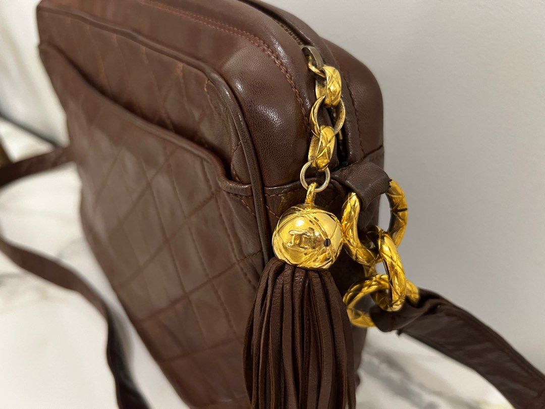 Vintage chanel camera bag with tassel 2025