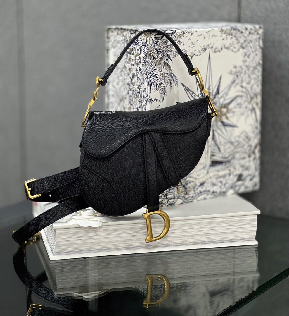 Dior Mini Saddle Black Christian Dior Mini Saddle Bag Black