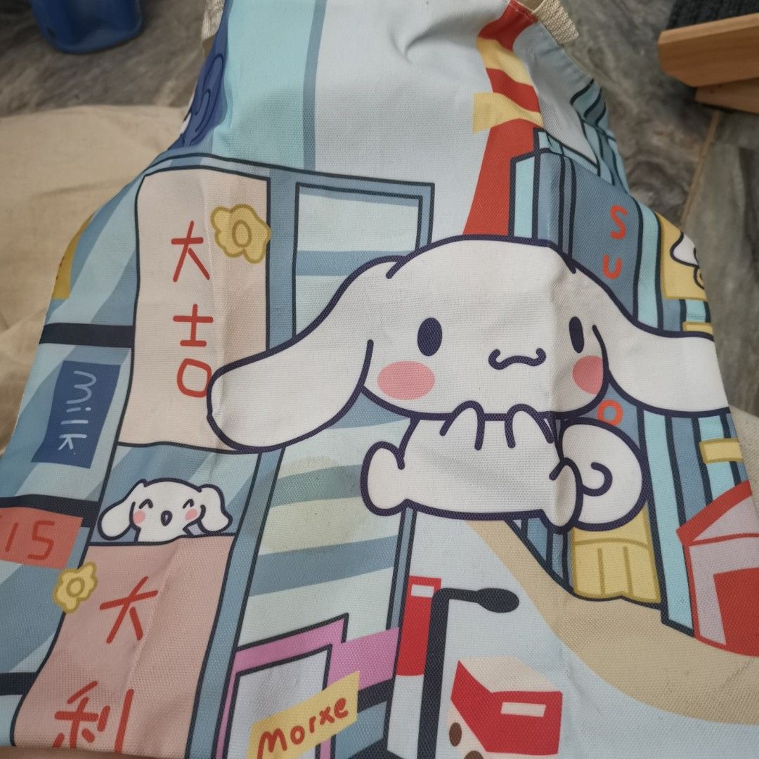 Cinnamoroll Tote Bag with Zipper (Category: Tote Bags) located in Manila. Submitted by mochibibi (Listing ID 1322090746, Image 2). Description: Cinnamoroll Tote Bag (so cute!) Has some stains but washable! I just cant be bothered so I'm selling it for cheap nalang. Used once only Has zipper Slightly negotiable.