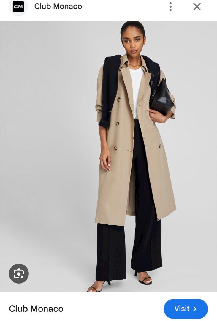 Club Monaco Draped Trench BNWT fits up to UK10 Women s Fashion Coats Jackets and Outerwear on Carousell