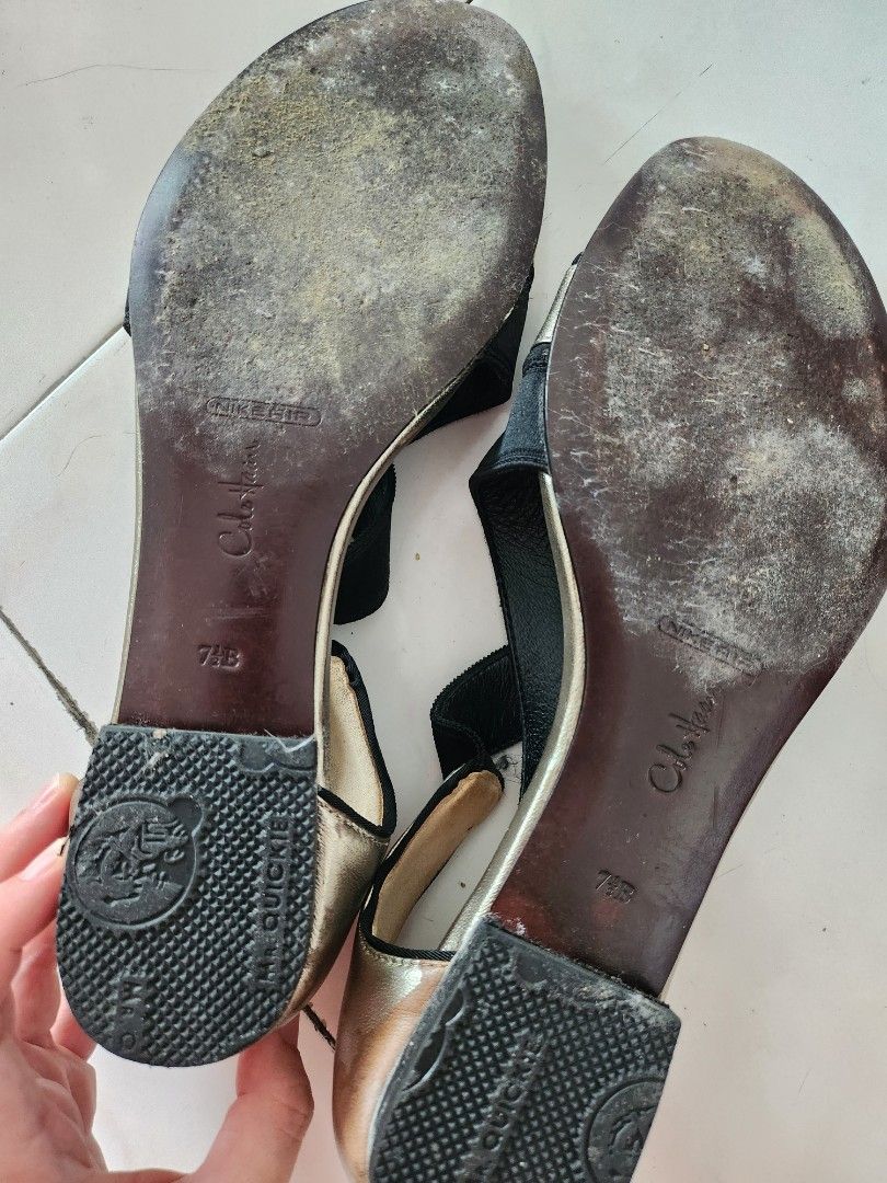 Cole Haan Nike Air Gold Sandals Women s Fashion Footwear Flats Sandals on Carousell
