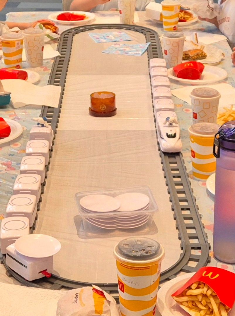 Conveyor belt train pastries sushi party kids, Hobbies Toys