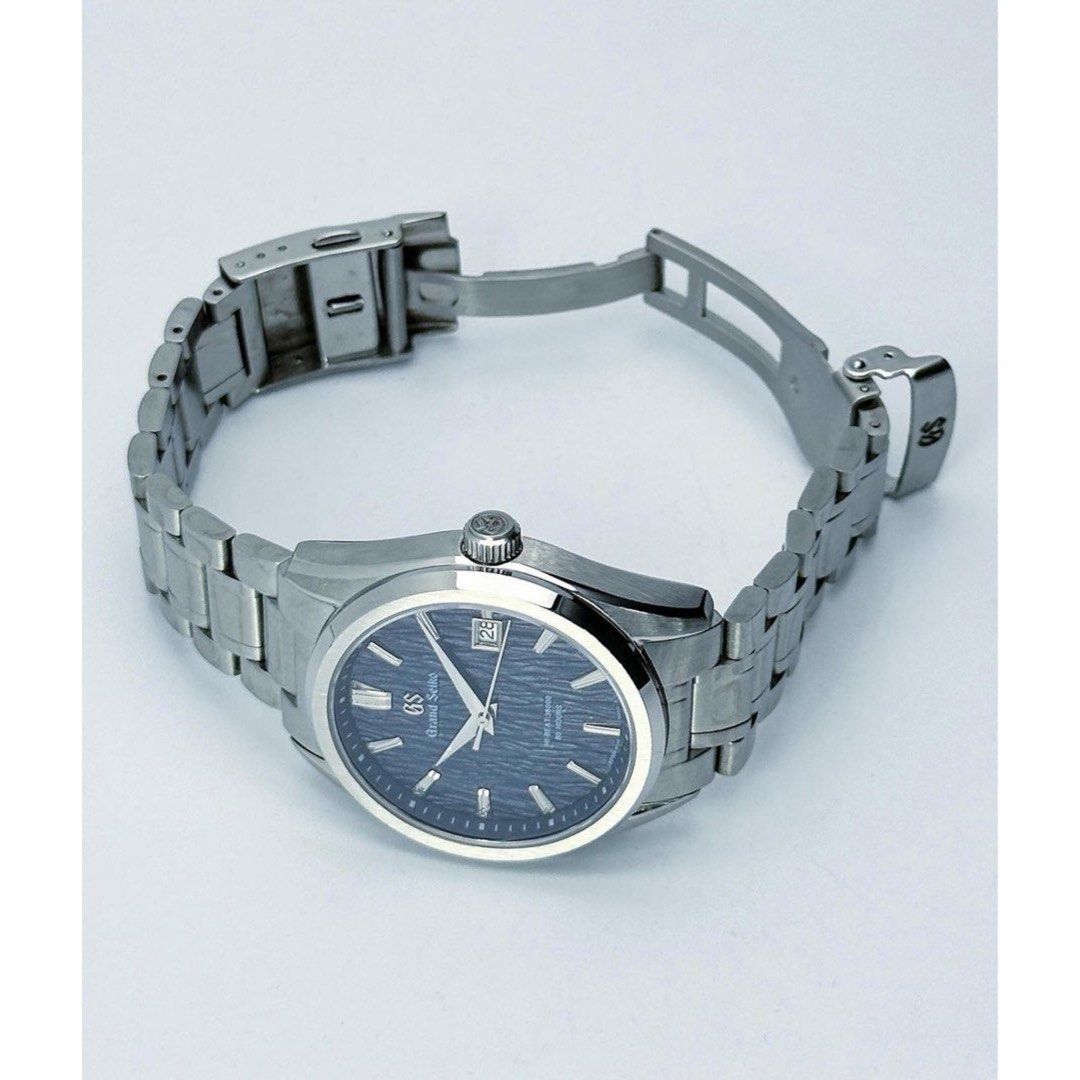 CUSTOMISABLE grand seiko mod gs navy blue birch dial fluted flat bezel jubilee bracelet 41mm waterproof automatic watch men s watch women s watch