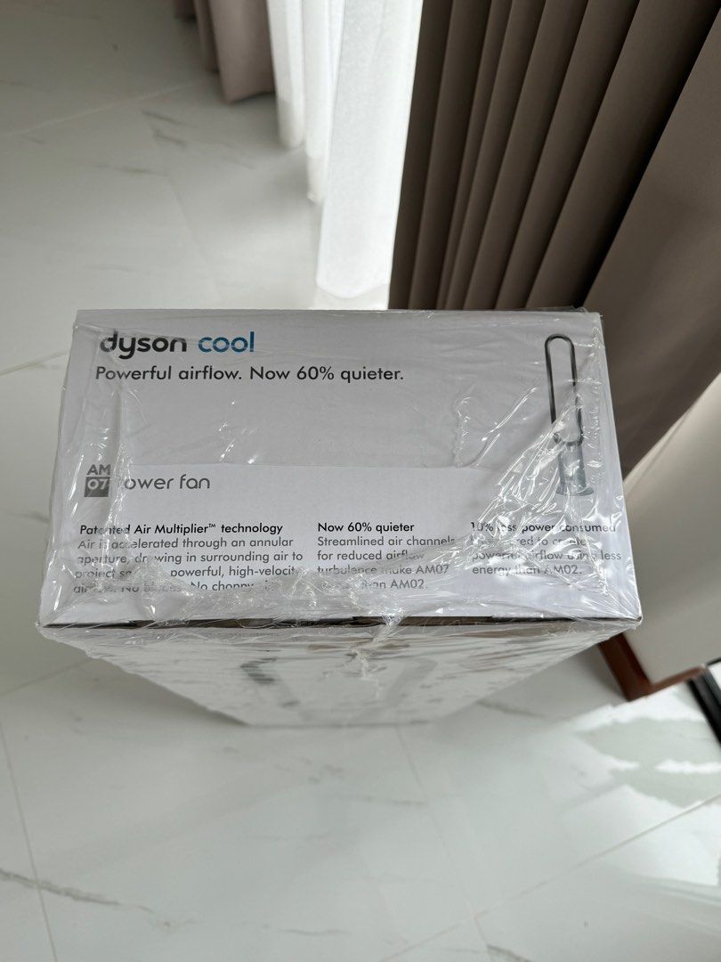 Dyson AM07 Tower Fan (Category: Air Purifiers & Dehumidifiers) located in Manila. Submitted by nix1203 (Listing ID 1322020569, Image 2). Description: WTS Brand new Dyson AM07 Tower Fan Original price: P29,995 Selling for P19,995 only BPI / Gcash /Lalamove.