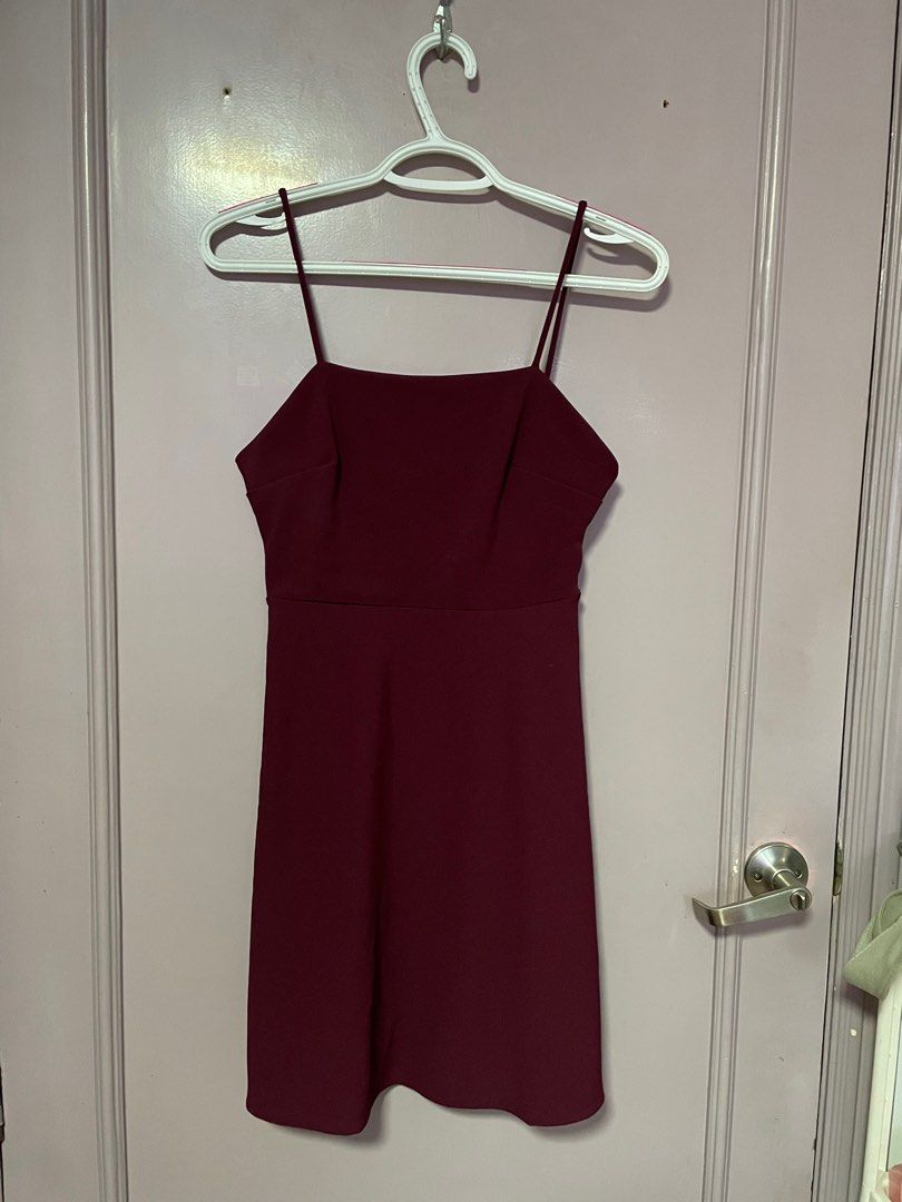 Burgundy dress forever 21 shop