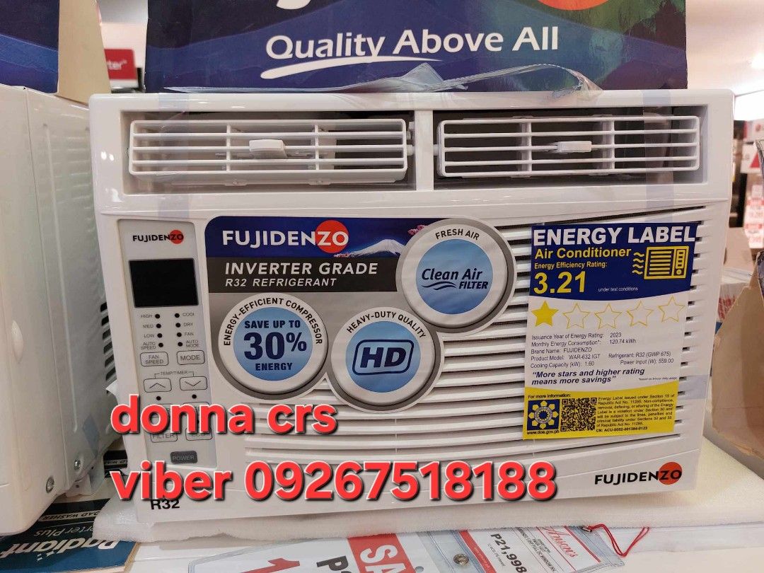Fujidenzo window type, TV & Home Appliances, Air Conditioning and ...