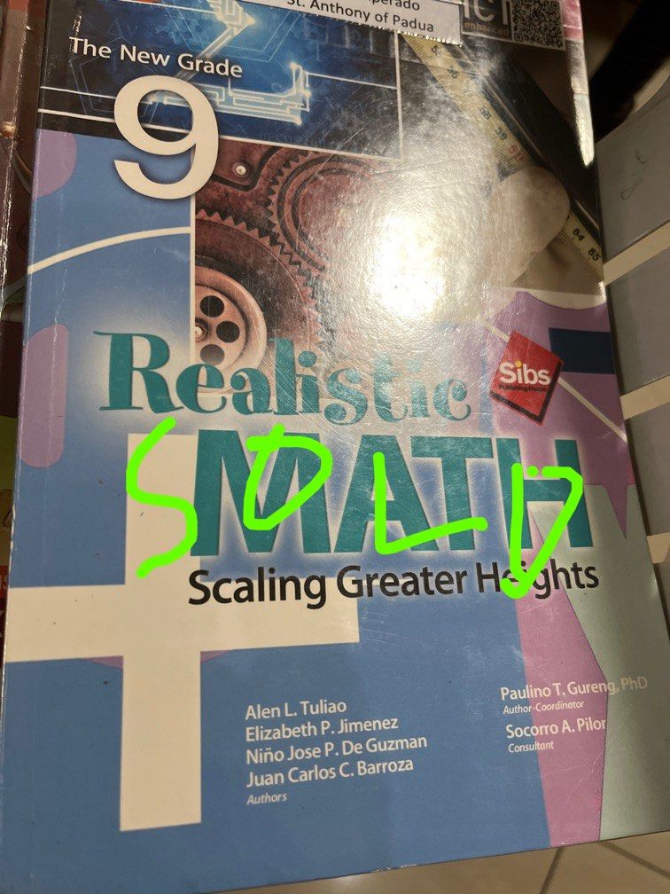 GRADE 9 Textbooks (Category: Textbooks) located in Cainta. Submitted by Heart_Caladium (Listing ID 1316046687, Image 2). Description: Grade 9 - 200 per book Science for Innovative Minds - SOLD Pinagyamang Pluma Aklat 1 at 2 - SOLD Ekonomiks para sa Kaunlaran Voyagers 9 - SOLD Signs of the Times Experiencing the World of MAPEH Realistic Math - SOLD.