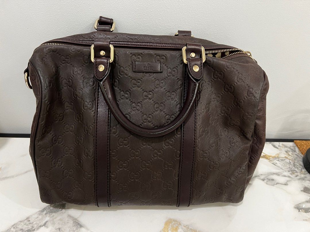 Gucci boston leather bag discount