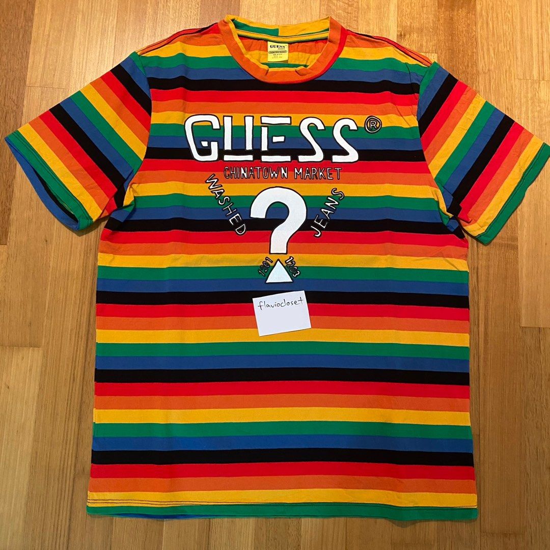 Guess x sean wotherspoon rainbow tee tshirt