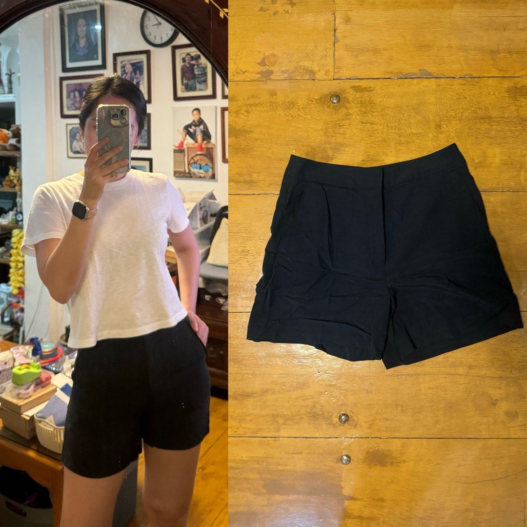 H M Black Highwaist Shorts BNWT Women s Fashion Bottoms Shorts on Carousell