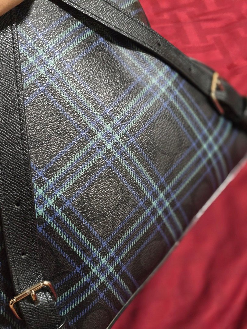 JORDYN BACKPACK IN SIGNATURE CANVAS WITH FIELD PLAID PRINT  display picture 2