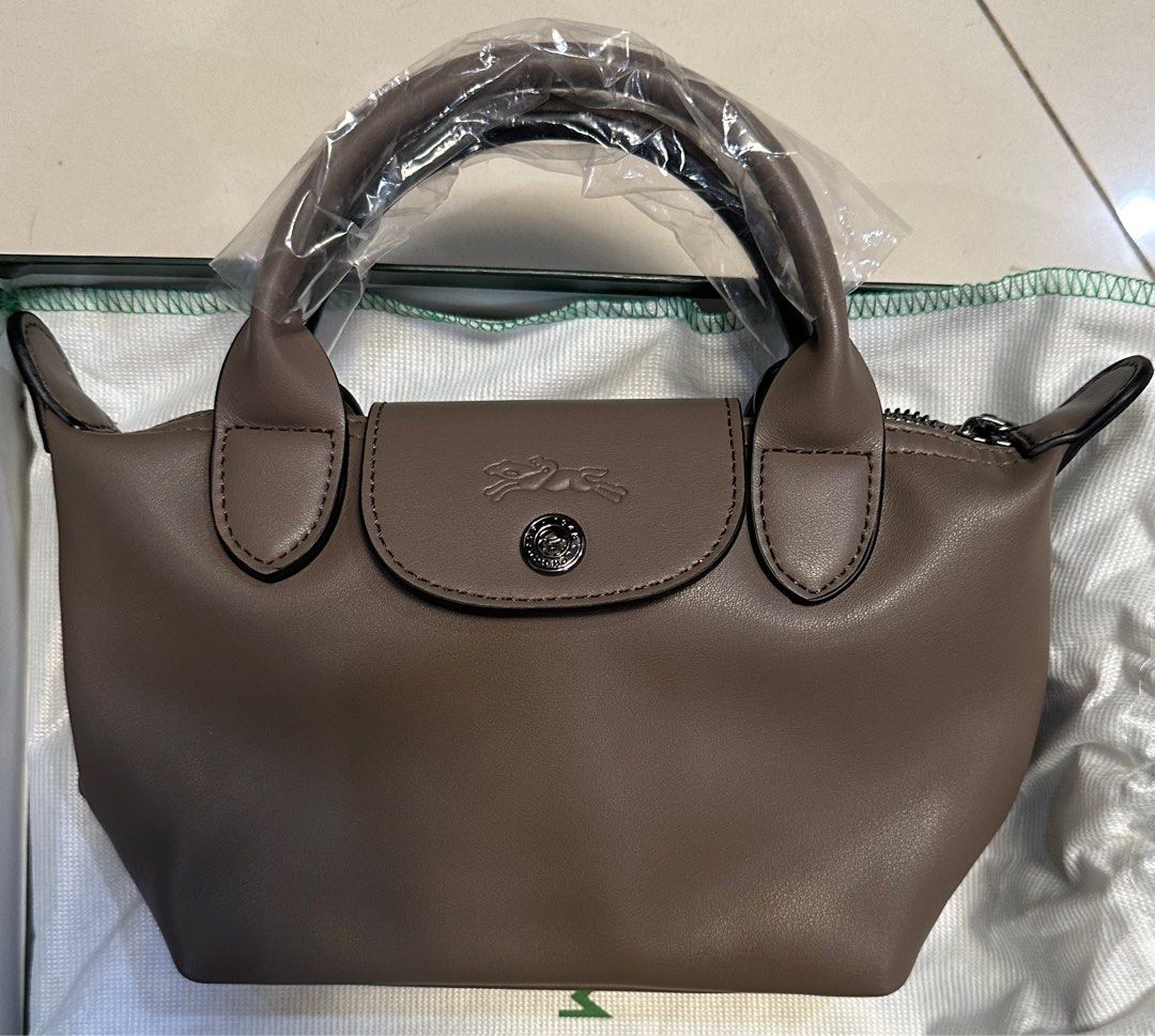 Longchamp cuir taupe cheap