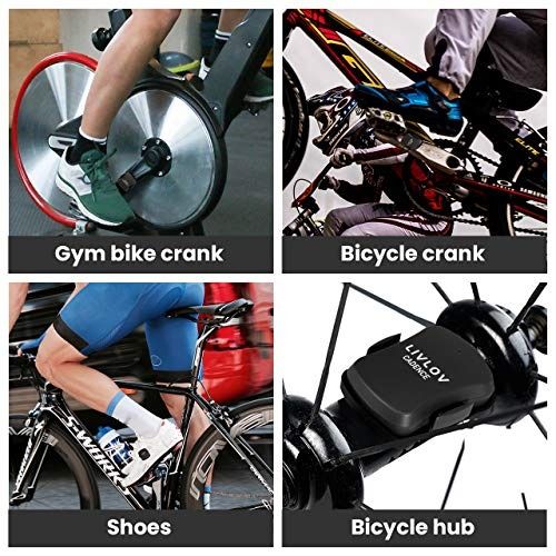 LIVLOV V4 Cycling Cadence Sensor Wireless Bluetooth ANT Bike RPM Cadence Sensor IP67 Waterproof for Zwift Wahoo Elite HRV Endomondo Peloton