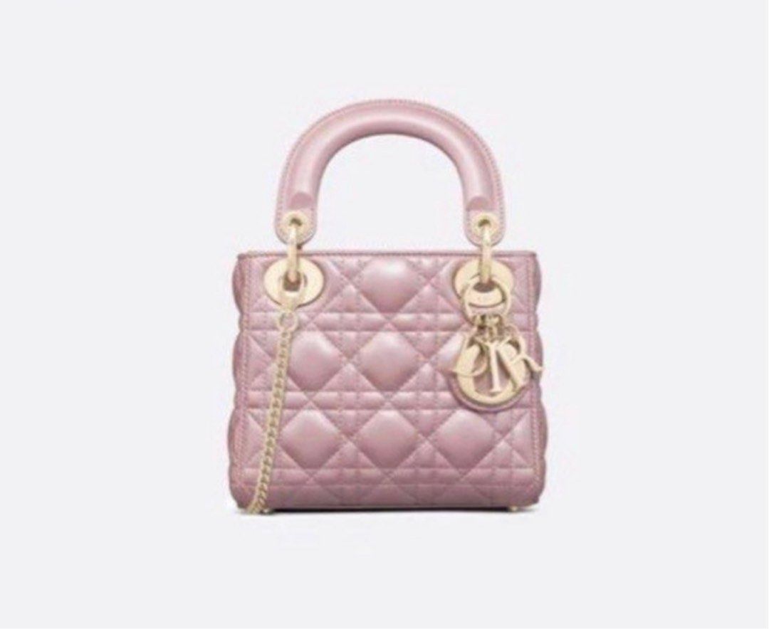 Mini lady dior pearl pink top