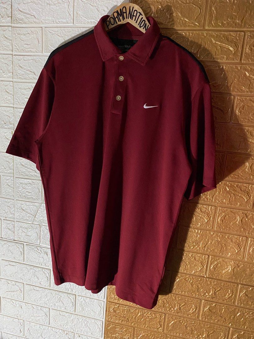 Maroon nike golf shirt clearance