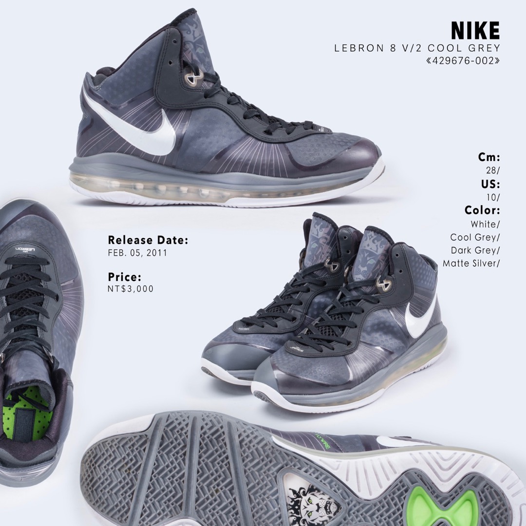 Lebron 8 cool grey top