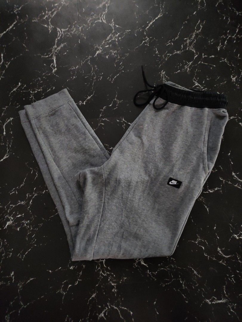Nike Modern NSW Tapered Fleece Joggers Gray Men s Fashion Bottoms Joggers on Carousell