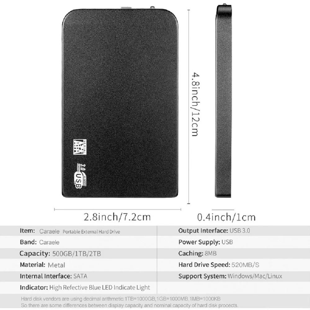 Original Portable SSD 1TB External Hard Drive 2tb Hard disk memory USB ...