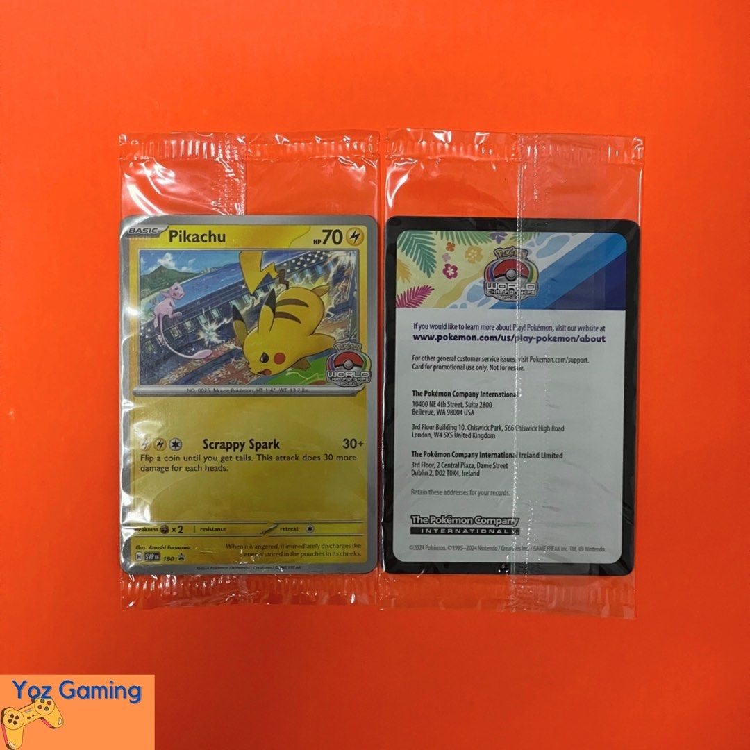 pokemon worlds 2024 pikachu card Premium Modern Graded Pokémon Cards and Golden Ticket – MysteryPokeSlabs main image 0