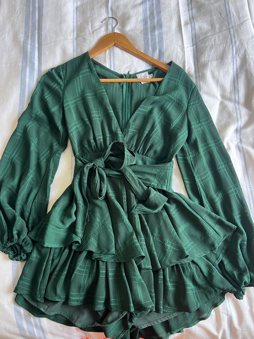 Princess Polly green playsuit, Women's Fashion, Dresses & Sets, Dresses on  Carousell