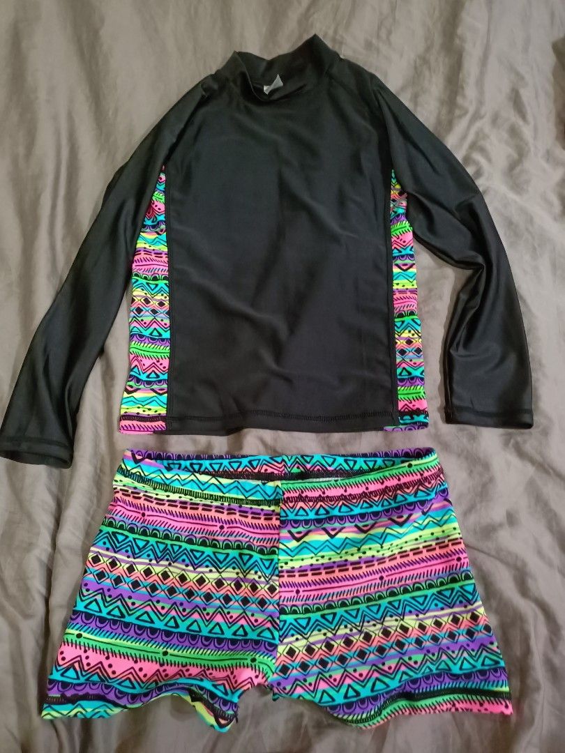 Rashguard swimming wear (Category: Babies & Kids Fashion) located in General Mariano Alvarez. Submitted by item2love (Listing ID 1322067557, Image 2). Description: d naman nagamit kasi masikip na sa anak ko kasya hanggng 8 yo to 10yo depende sa katawan.