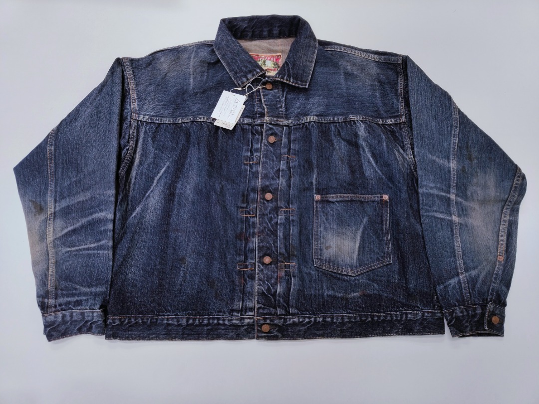 25 SAINT MICHAEL×BerBerJin DENIM JACKET SAINT Mxxxxxx X BerBerJin DENIM JACKET DAMAGE BLUE | SOLD