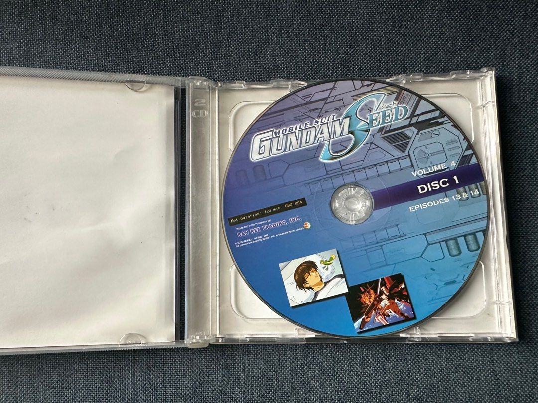 SAlE VCD Gundam Seed (Category: Comics & Manga) located in Makati City. Submitted by good_deals2026 (Listing ID 1322197686, Image 2). Description: Volume 4 Episode 13 to 16. Stored and hardly used. Good as new. .