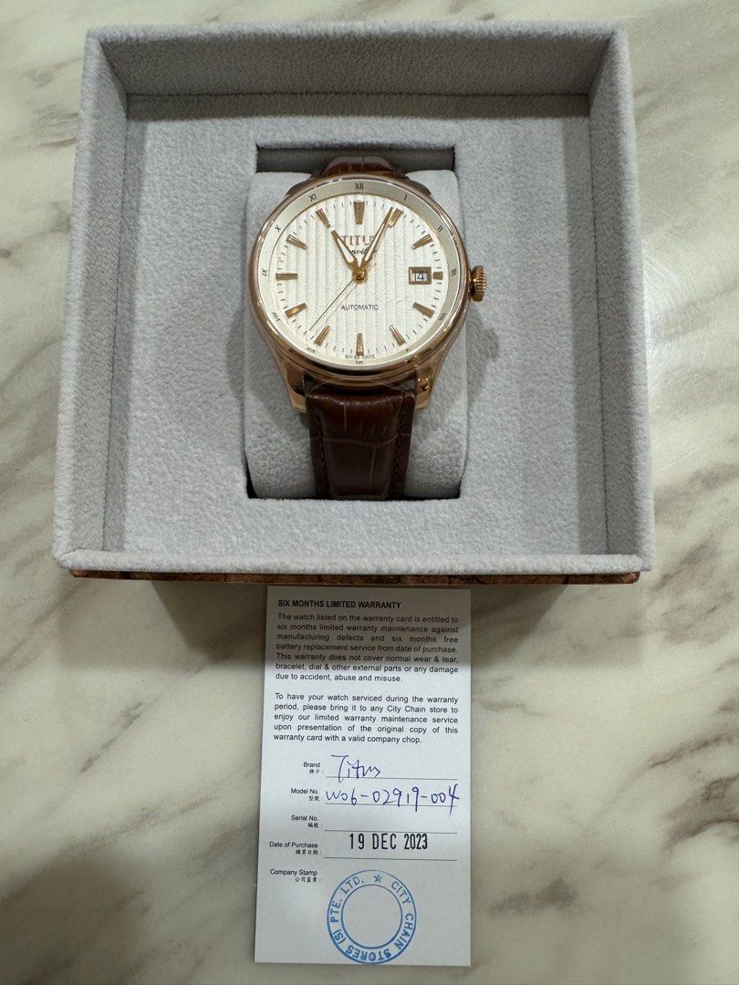 Titus watch Swiss Made Men s Fashion Watches Accessories Watches on Carousell