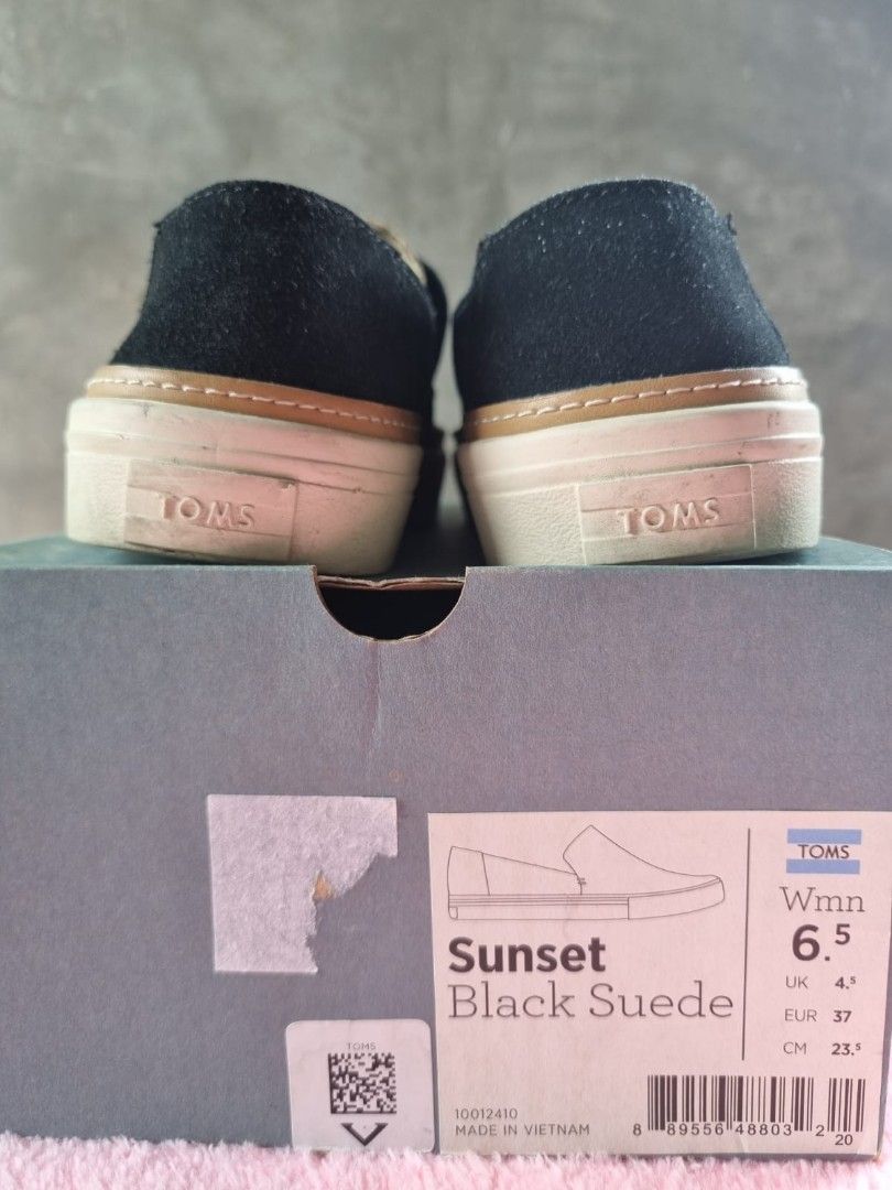 Toms black suede sunset on sale