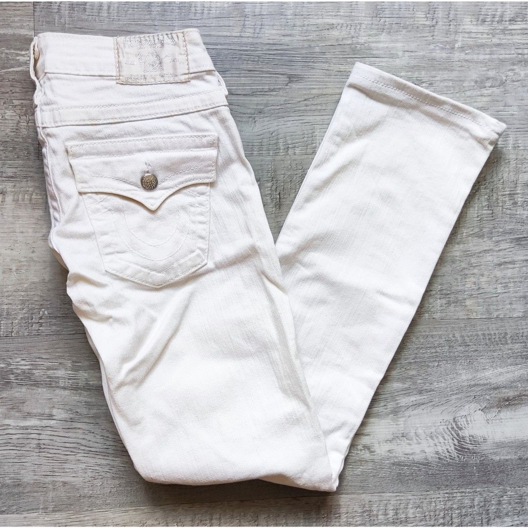 TRUE RELIGION White Jeans Women s 25 Women s Fashion Bottoms Jeans Leggings on Carousell
