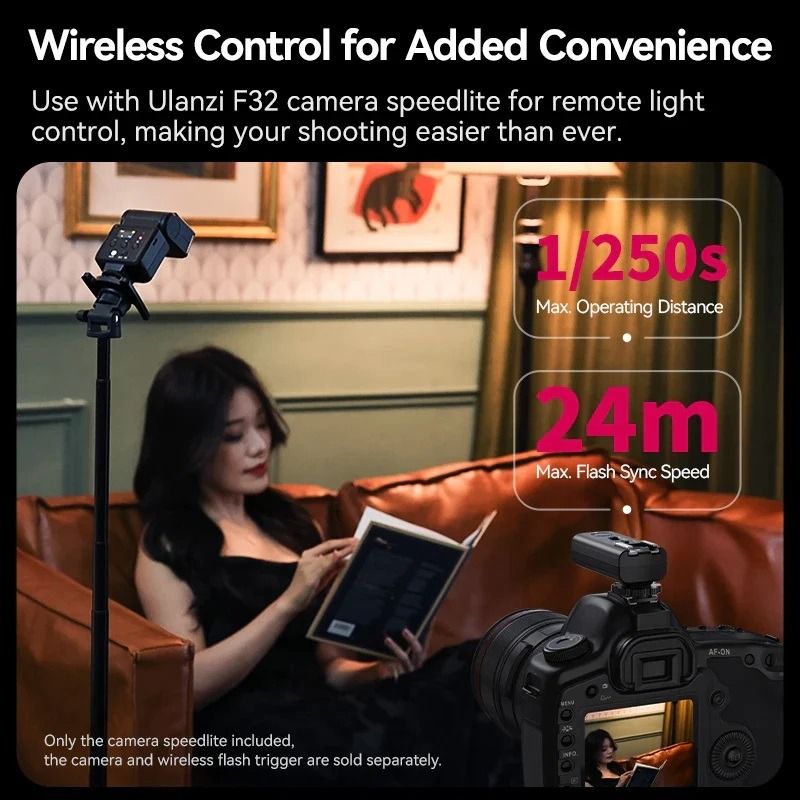 Ulanzi F32 Camera Speedlite Flash (L060GBB1) + Ulanzi TT-01 Wireless Flash Trigger (L002)628658200256011123