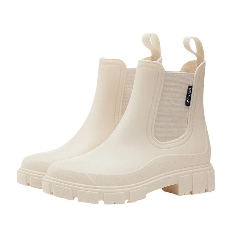 Women Waterproof Boots New Style Elastic Mouth Ankle Boots Mid Top Rain Shoes Non Slip Outdoor Indoor Chelsea Water Boot Woman Carousell