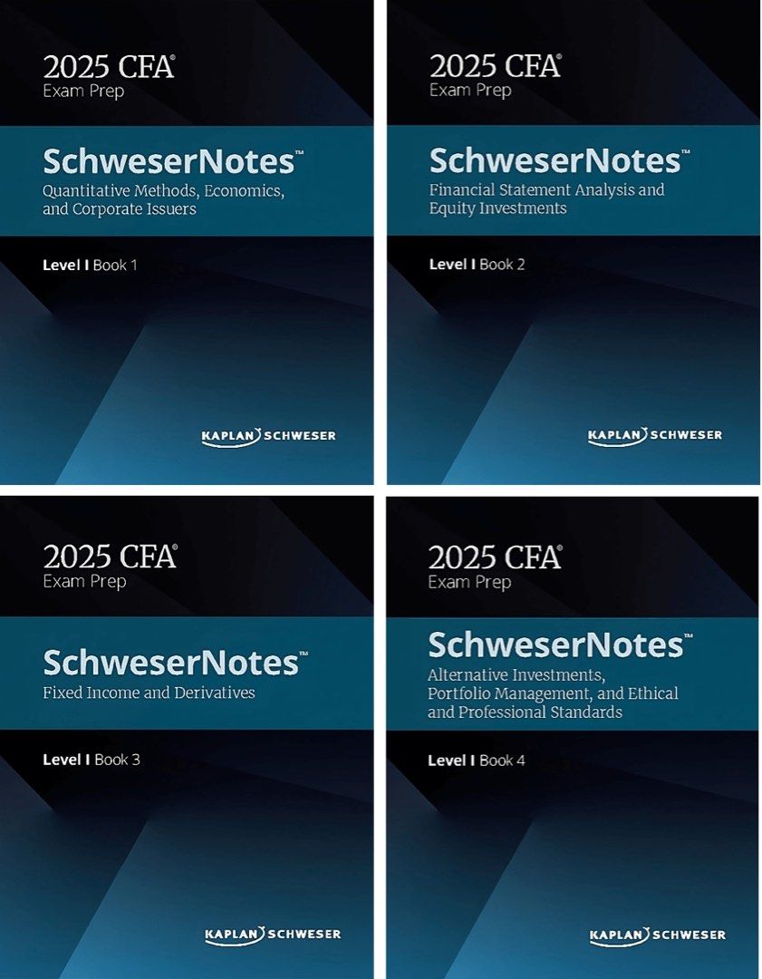 2025 CFA Level 1 Kaplan Schweser Note, Hobbies & Toys, Books 