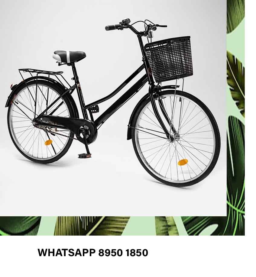 26 inch 1 Speed Lady Bike Black Women Bike City adult male commuter retro bicycle With