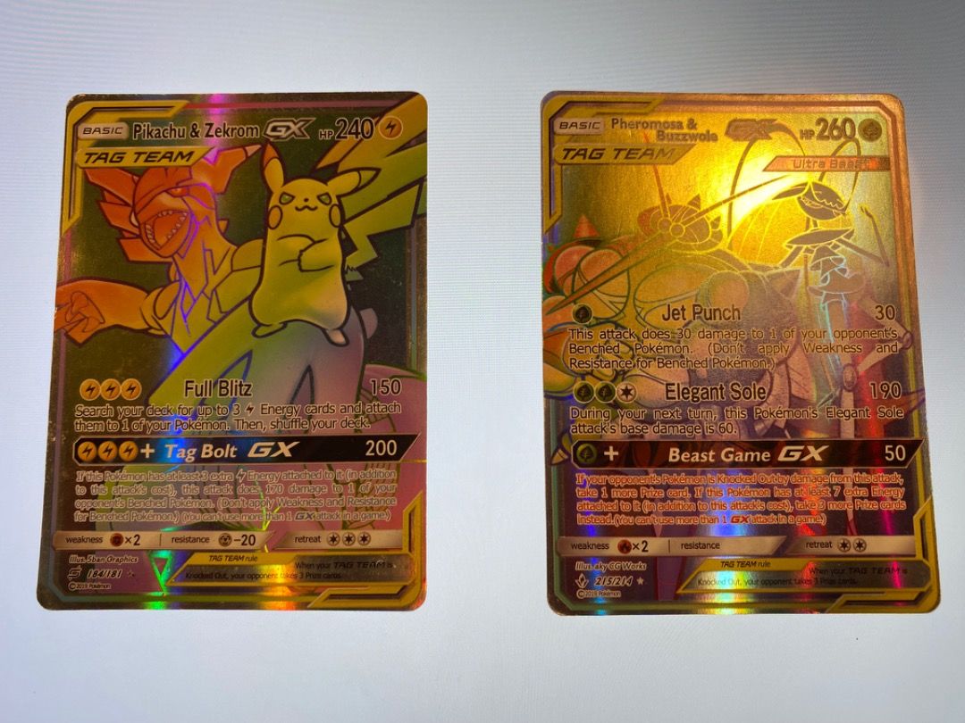 rainbow tag team pokemon cards 254/236 Solgaleo & Lunala TAG TEAM GX | Rare Rainbow Card | SM12 Cosmi main image 1