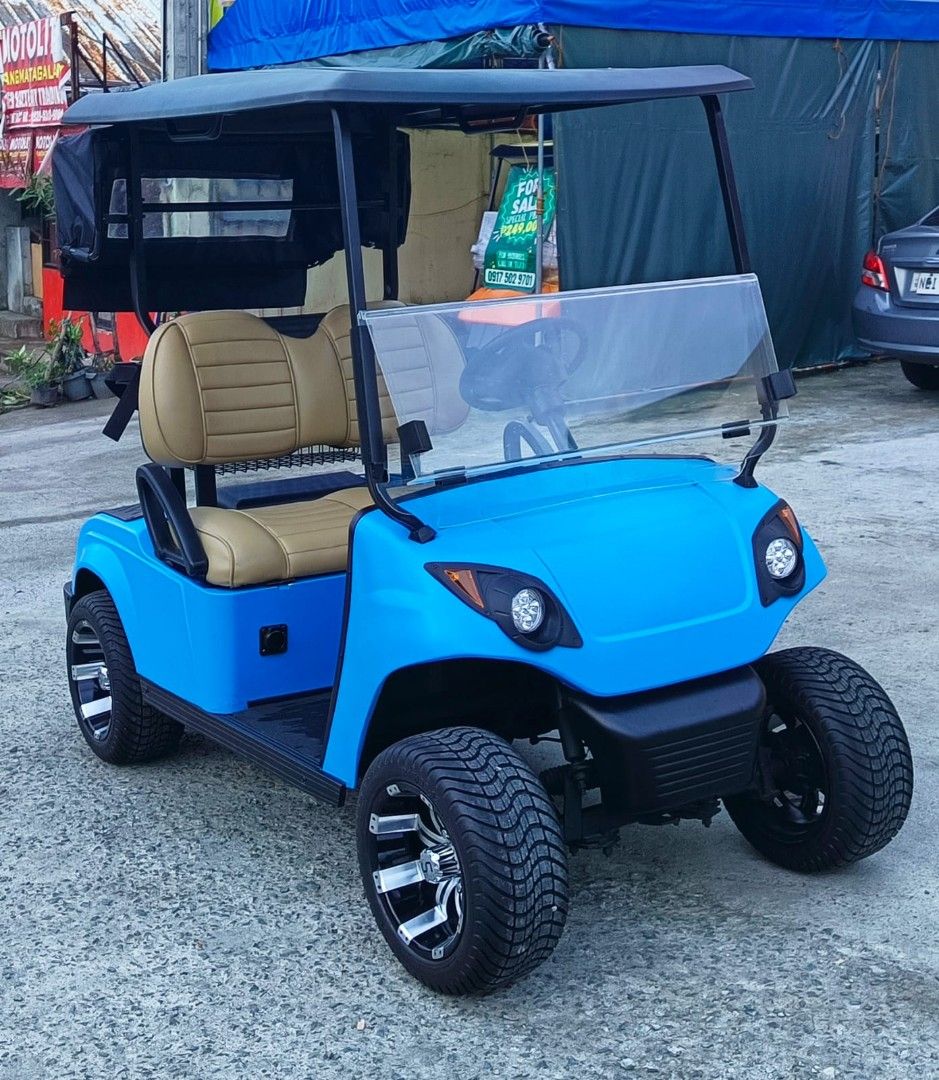 2 Seater Electric Golf Cart (Category: Golf) located in Cavite. Submitted by cebcar (Listing ID 1322318158, Image 1). Description: We accept credit card payments Refublished 2 seater Electric Golf Cart Lithium battery 12" Combo Mags and Road tires Newly painted body and under chassis New Upholstery Golf Bag Canopy New Windshield New Headlights and Taillights 3 Month Parts and Labor Warranty.