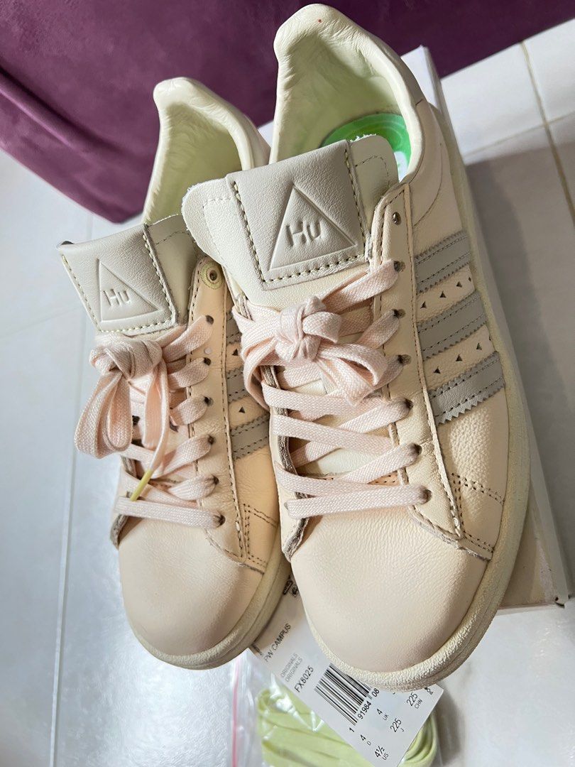 adidas gazelle silver green womens Adidas Pharrell Williams X Campus FX8025 Mens White Lifestyle Sneakers main image 1