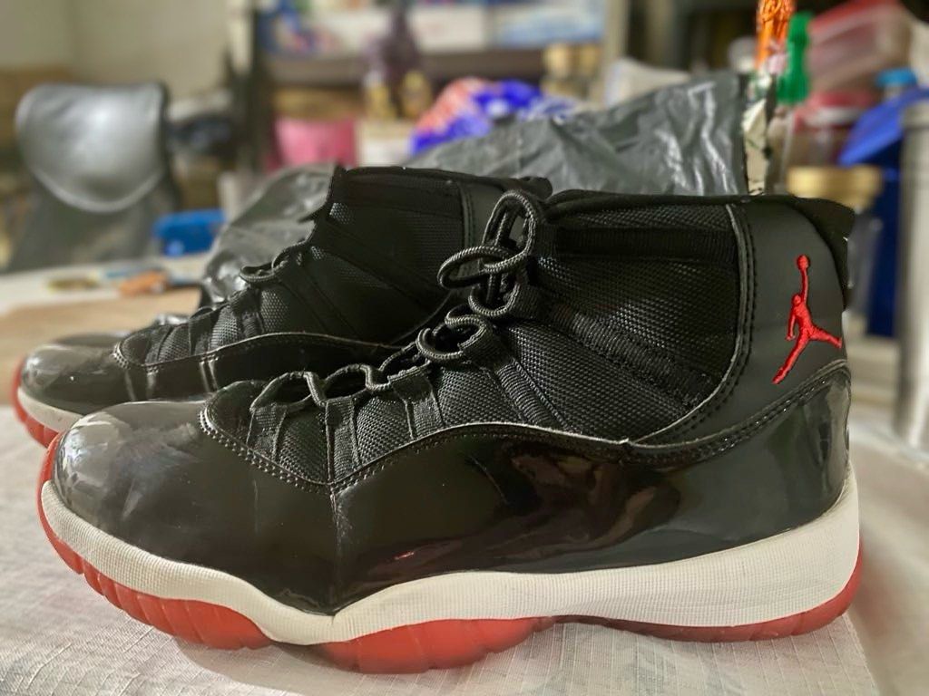 Air Jordan 11 Retro Bred (Category: Sneakers) located in Pasig City. Submitted by bd1017 (Listing ID 1322337703, Image 1). Description: Air Jordan 11 Retro Bred Php6,000 US 10 No box 100% authentic and original RFS: Decluttering.