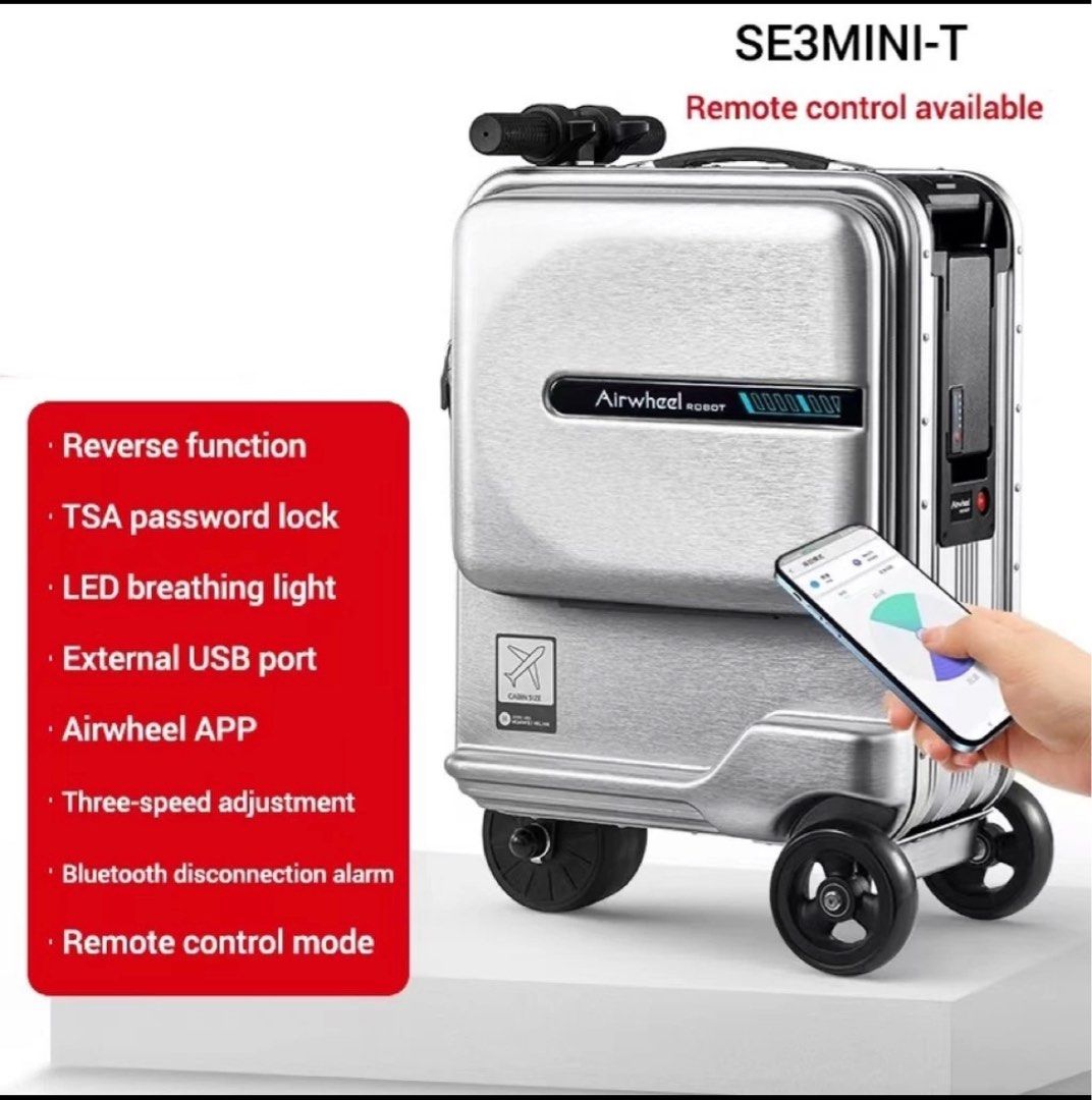 airwheel smart travel luggage (Category: Luggage) located in Manila. Submitted by jansenica (Listing ID 1322321005, Image 3). Description: Airwheel 20-inch Smart Riding Case Mobility Scooter Electric Luggage Travel Boarding Case black,pink,silver pre order 50%dp atleast no rush order 7days arrival.