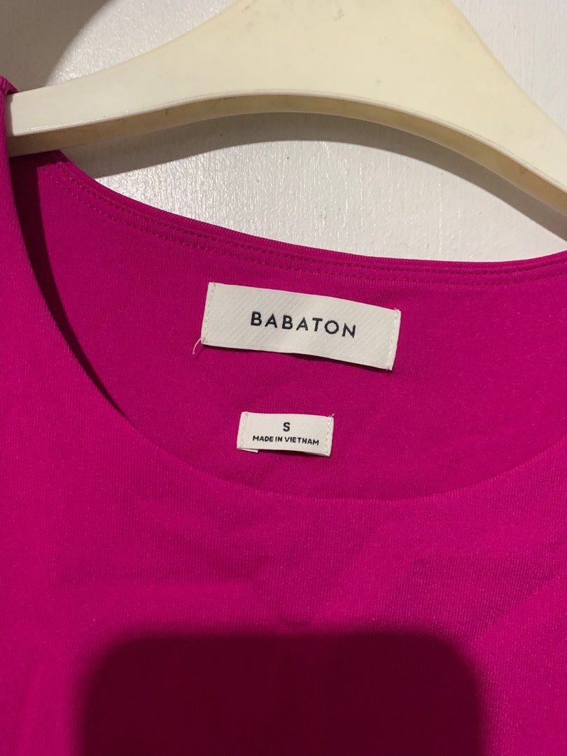 Aritzia Babaton Magenta Crew Neck Top (Category: Shirts) located in Quezon City. Submitted by anoneb (Listing ID 1322261319, Image 2). Description: Shipped from the US Never been used Negotiable if offer is reasonable.