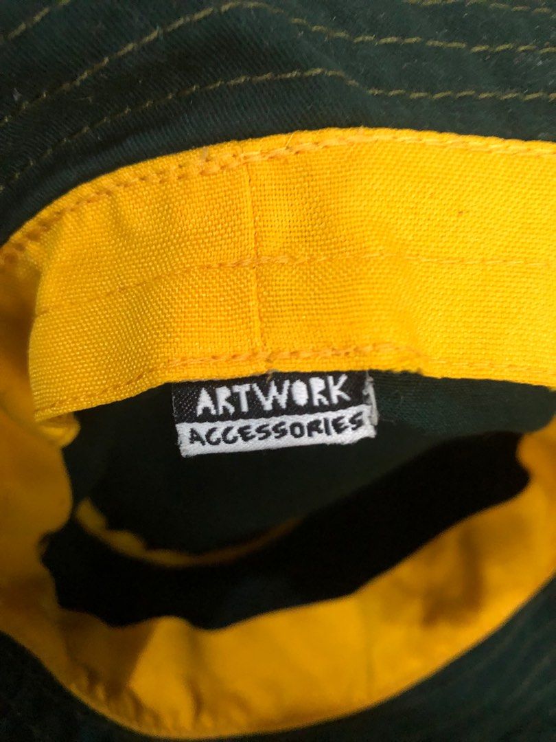 Artwork "Art" Bucket Hat (Category: Caps & Hats) located in Bacoor. Submitted by issa_cd (Listing ID 1322272487, Image 3). Description: - 100% original - Has a few flaws but can be removed naman when washed - Color is dark army green RFS: hindi na nasusuot Location: Molino 3, Bacoor City, Cavite • MOP: Gcash / GoTyme • Gcash: with ₱15 transfer fee • Courier: GogoXpress / LBC / J&T (Sh0pee checkout is not available) • Delivery Fee: will be shoulde