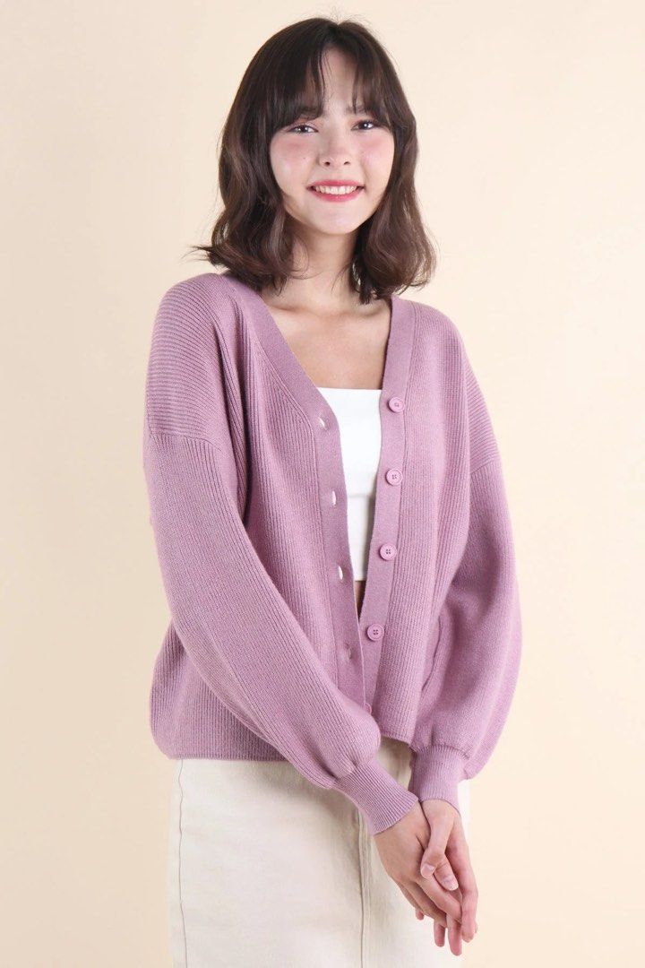 Mauve pink cardigan clearance