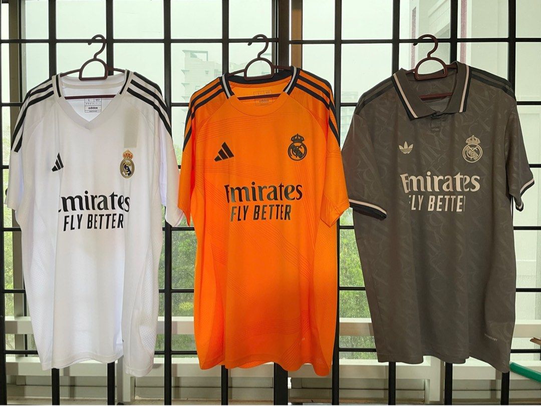 Brand New' Real Madrid (Home/Away/Third) Jerseys 2024/2025- Size L