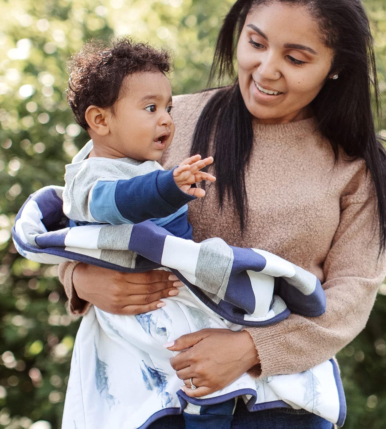 Burt's bees baby burt's bees jersey knit reversible organic cotton baby blanket on sale