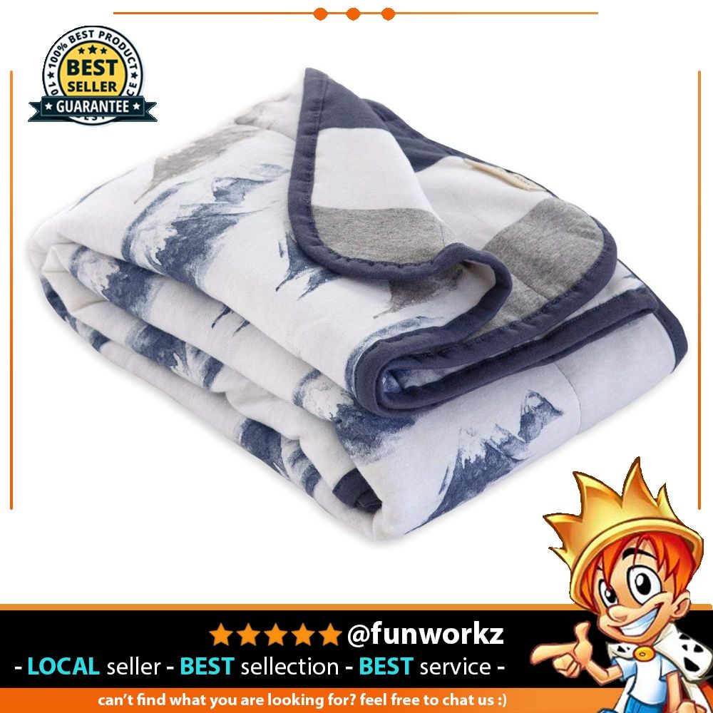 Burt s Bees Baby Reversible Blanket Multipurpose Nursery Tummy Time Organic Jersey Cotton Baby Blanket On the Road One Size Mountains Reversible Babies Kids Babies Kids Fashion on Carousell
