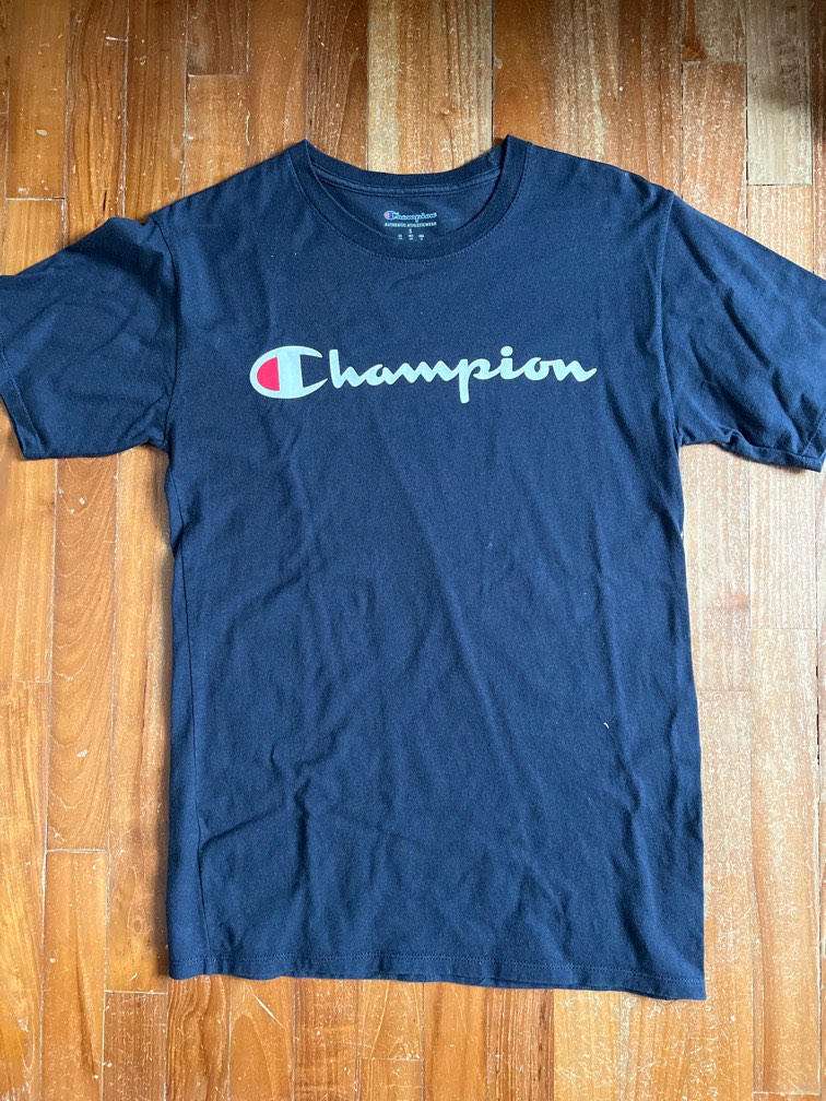 Champion T Shirt Dark Blue S Women s Fashion Tops Shirts on Carousell
