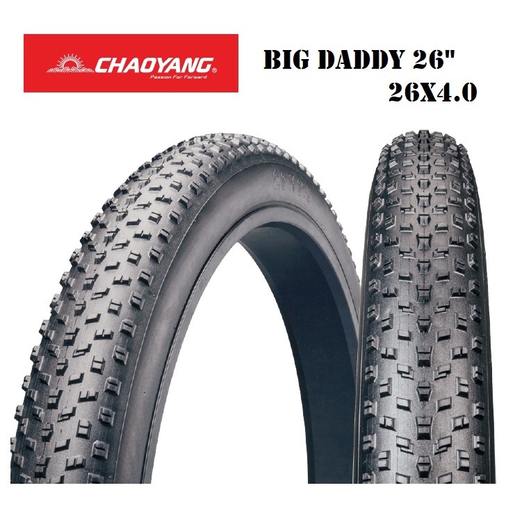 CHAOYANG Tire 26 x 4.00 for Snows Fat Bike Black (Bires for Fat Bike) Hard/Tire 26 x 4.00 60TPI Snoring Fat Bike 60TPI Clincher Black (Fat Bike Tyres