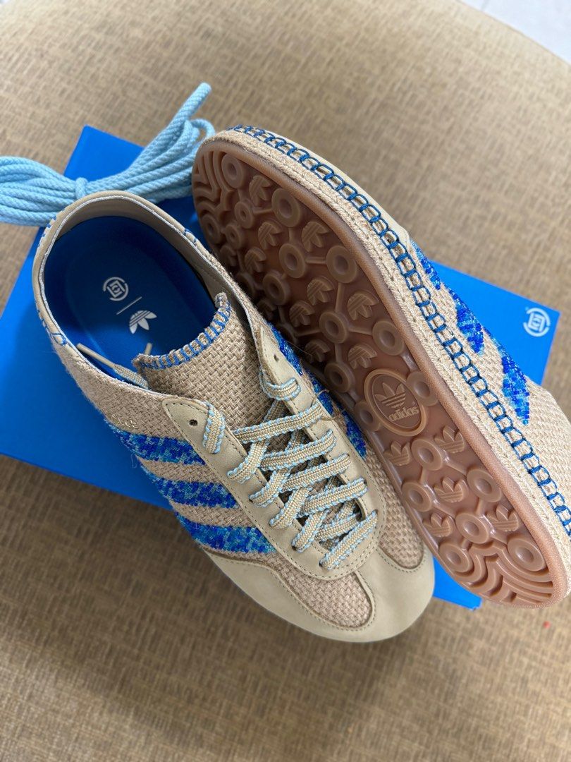 adidas gazelle silver green womens ADIDAS W Handball Spezial 'Crystal Linen Ivory Icey Blue' with giraffe  pattern KI6677