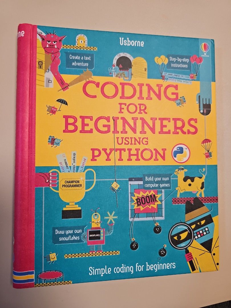 Coding for Beginners using Python （分類：兒童書籍）位於 Hong Kong。 由 billaaab 提交（商品編號 1322335113，圖片 1）。簡介： Great book for young kids to start learning python. 教小朋友學Python。
